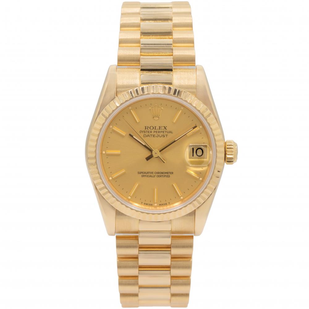 Rolex Datejust 31MM 68278 18Kt Yellow Gold Watch