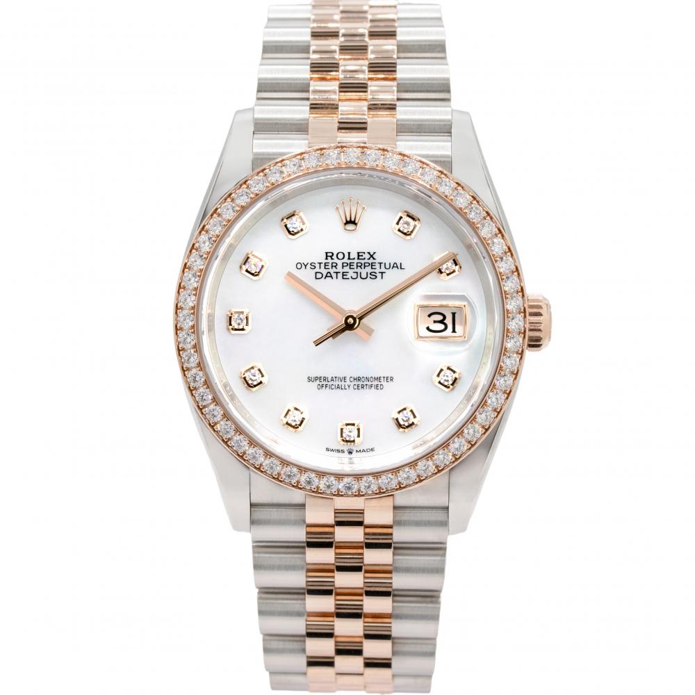 Rolex Datejust Everose MOP 36MM 126281RBR Factory Diamond Watch