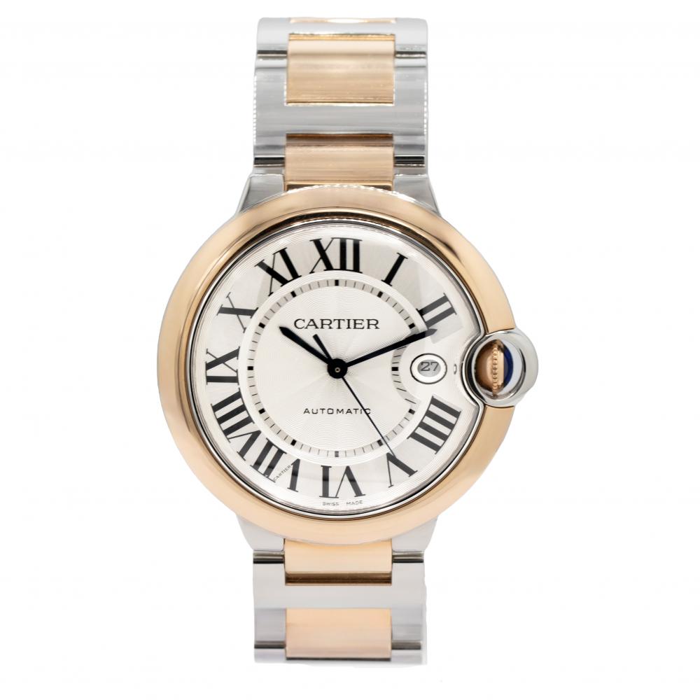Cartier Ballon Bleu De 42MM 18Kt RG & Steel W2BB0004 Watch