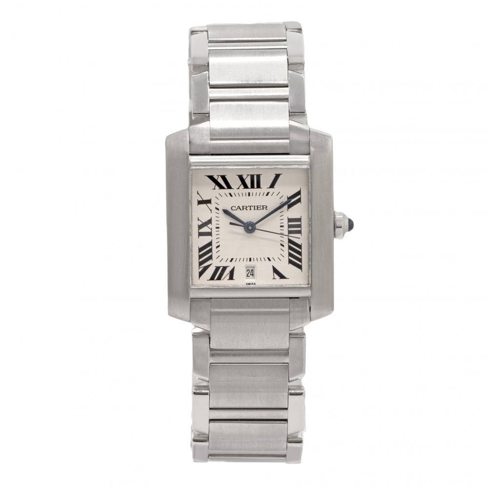 Cartier Tank Large W51002Q3 Stainless Steel Watch