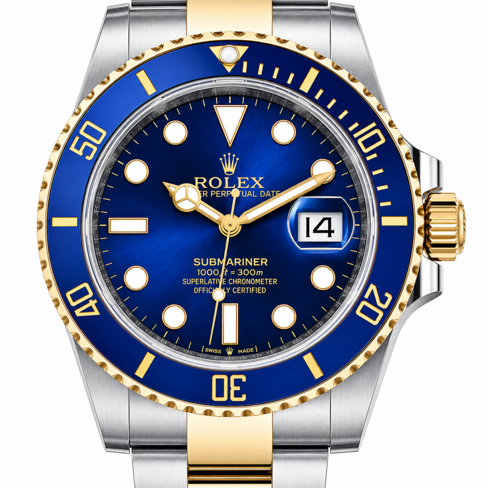 Rolex Submariner 40MM 116613LB Two-Tone Blue Dial Watch
