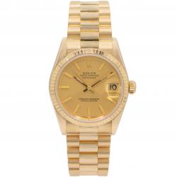 Rolex Datejust 31MM 68278 18Kt Yellow Gold Watch