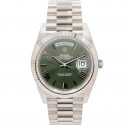 Rolex Day-Date 40MM 228239 Olive Green Dial 18KT WG Watch