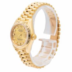 Rolex Datejust 26MM 69178 Diamond Dial 18KT YG Watch