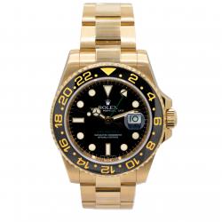 Rolex GMT Master II Black 40MM 116718LN 18KT Yellow Gold Watch