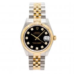 Rolex Datejust 31MM 178273 Black Diamond Dial Two Tone Watch