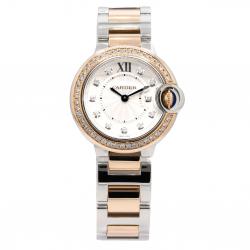 Cartier Ballon Bleu De 28MM WE902076 Diamond Dial & Bezel Watch