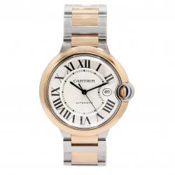 Cartier Ballon Bleu De 42MM 18Kt RG & Steel W2BB0004 Watch