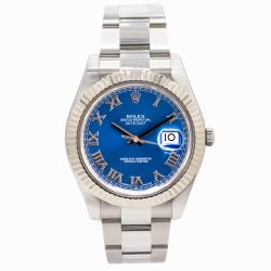 Rolex Dayejust Blue Dial 41MM 116334 18KT WG Watch