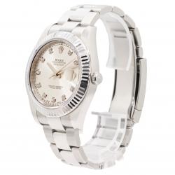 Rolex Datejust II 41MM 116334 Silver Diamond Dial Watch