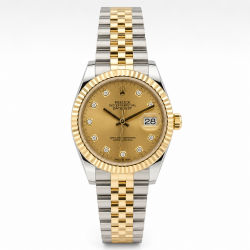 Rolex Datejust 41MM Champange Diamond Dial 126333 18K YG & SS