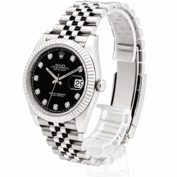 Rolex Datejust 41MM Factory Black Diamond Dial 126334 Watch