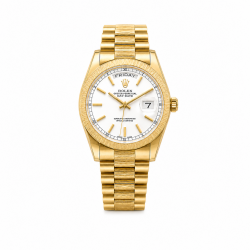 Rolex Day-Date 36MM 18078 18K Yellow Gold Bark Finish Watch