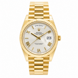 Rolex Day-Date 40MM 228238 18K Yellow Gold Silver Dial Watch