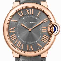 Cartier Ballon Bleu 40MM W6920089 18K Rose Gold Gray Dial Watch