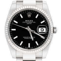 Rolex Date 34MM 115234 Black Dial Watch